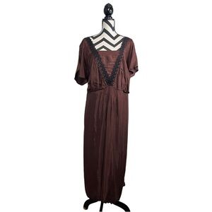Old Navy Sz 30 Babydoll Fairy Grunge Brown Earthy Maxi Dress